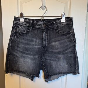 Judy Blue Distressed Black Jean Shorts